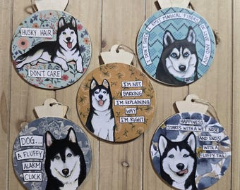 Husky Ornaments