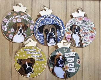 Boxer Dog Ornaments