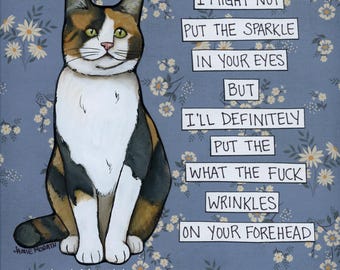Sparkle In Your Eyes, cat wall art print