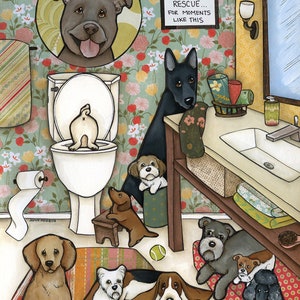 Moments Like This, dog rescue wall art print