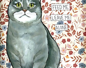 Love My Cat, wall art print