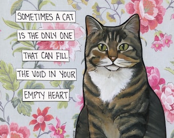 Fill The Void, cat wall art print