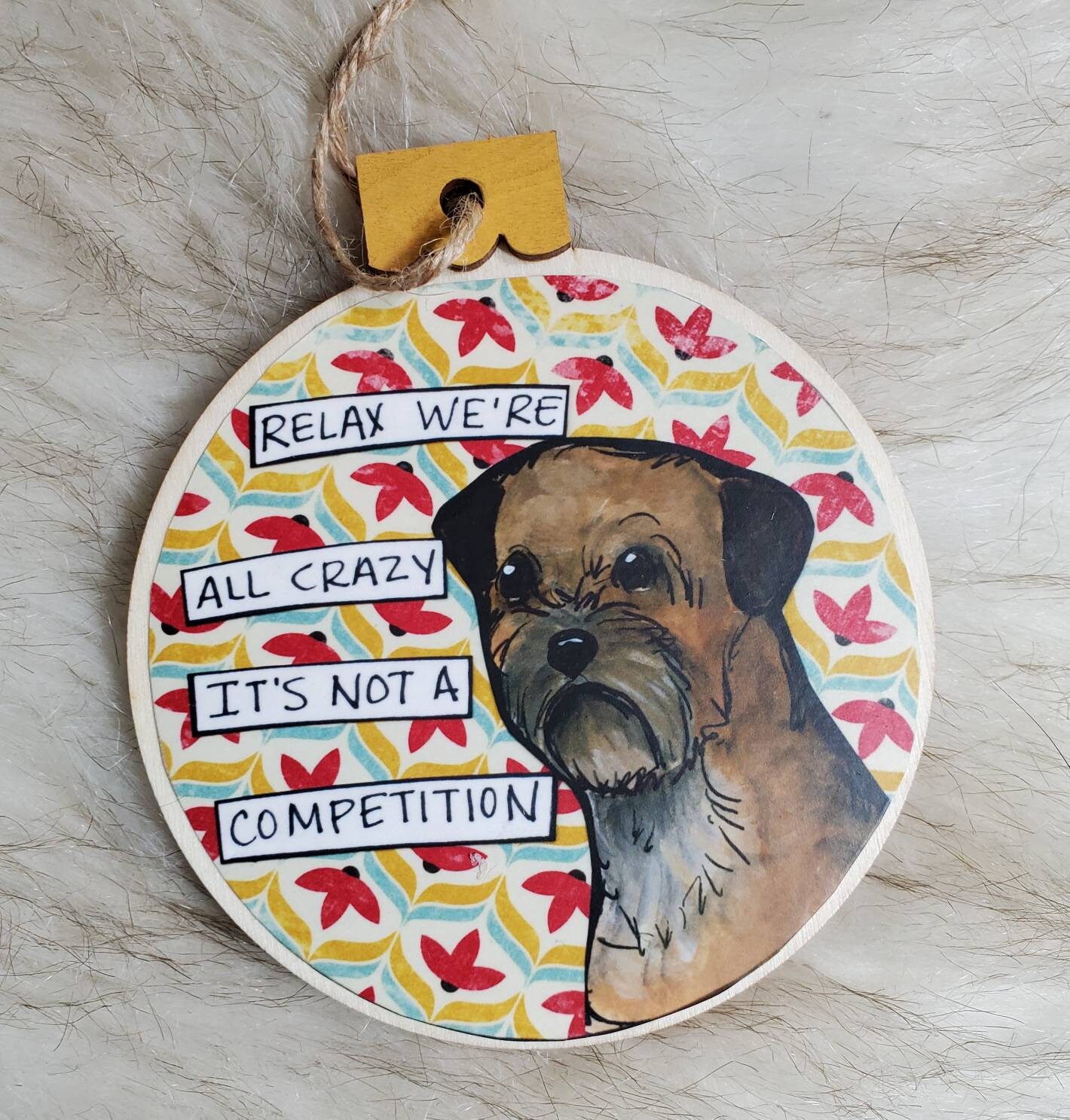 border terrier ornament