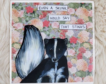 Skunk decorative tile