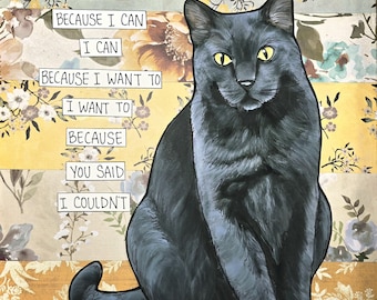 I Can, cat wall art print