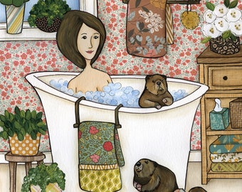 Wash Your Beaver, animal wall art print