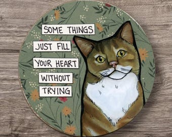 Orange Cat, Fill Your Heart ornament