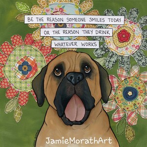 Whatever Works, English Mastiff dog wall art print