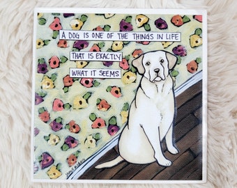 What It Seems Labrador Retriever dog tile