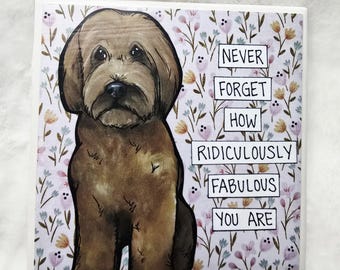 Ridiculously Fabulous, Doodle dog coaster tile