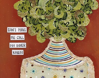 My Inner Karen, floral wall art print