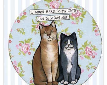 Destroy Shit cat ornament