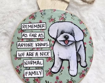 Bichon dog Ornament Nice Normal Family