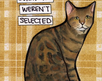 Selective Hearing cat wall art print