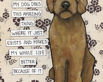 Amazing Thing, Doodle dog wall art print gifts