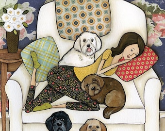 Oh Cockapoo, dog wall art print gifts