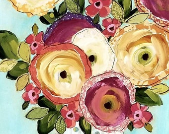 Fall In Love, flower art print