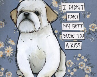 I Didn't Fart, Pekingese dog wall art print gifts