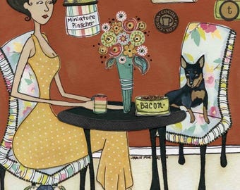 Date With a Min Pin, art print