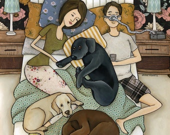 How It's Going, Labrador Retriever dog wall art print gifts