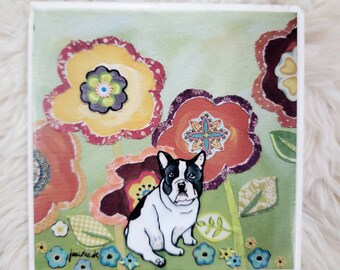 French Bulldog decorative tile