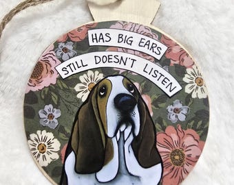 Basset Hound dog ornaments