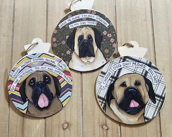English Mastiff Dog Ornaments