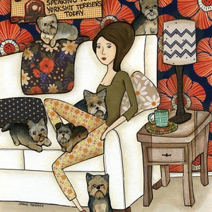 My Yorkshit Today, Yorkie dog wall art print