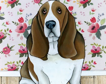 That Needs Them Basset, Basset Hound dog wall art print gifts