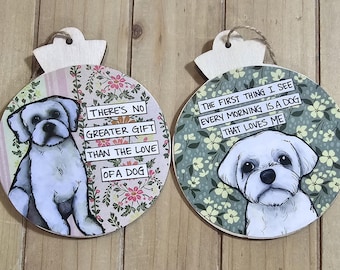 Maltese Dog Ornaments