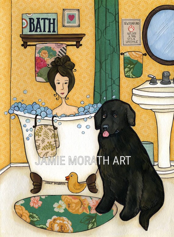 Not Just A Dogs Newfoundland It S A Lifestyle Dog Art Etsy