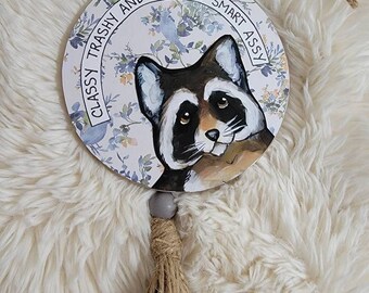 Raccoon ornament