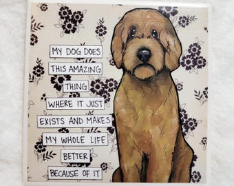 Amazing Thing Doodle, Doodle dog decorative coaster tile