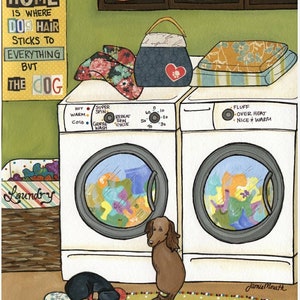 Home, dachshund dog wall art print