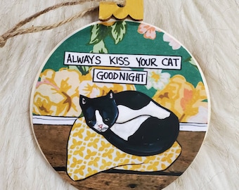 Kiss Your Cat Goodnight ornament