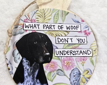 German Pointer, Part of Woof dog ornament