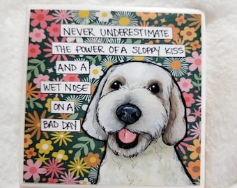 On a Bad Day, Doodle dog decorative coaster tile