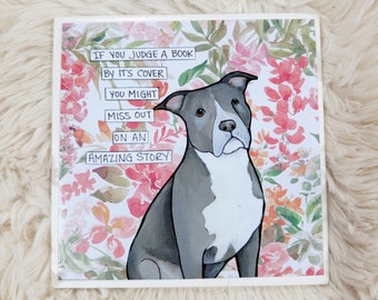 Amazing Story Pitbull dog tile