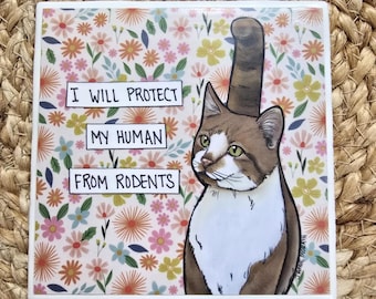 From Rodents, cat decorative coaster tile