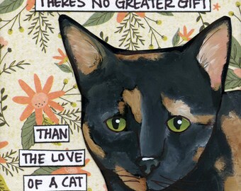 Greater Gift cat wall art print