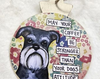 Schnauzer dog ornament