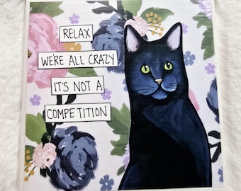 Competition, cat decorative coaster tile