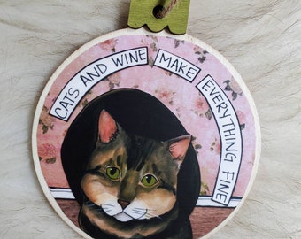 Cats and Wine ornament