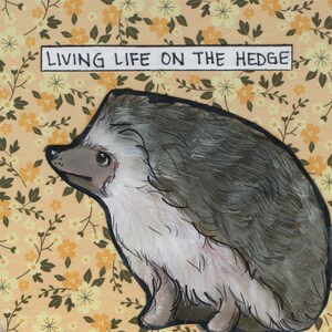 Hedgehog wall art print