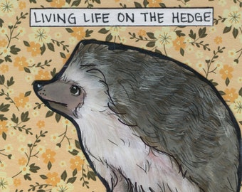 Hedgehog wall art print