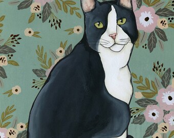 Curiouser, cat wall art print