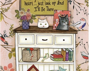 I'll Be There Cat, cat wall art print