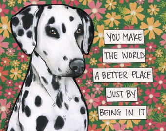 Better Place, Dalmatian dog wall art print gifts
