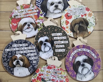Shih Tzu Dog Ornaments group #1