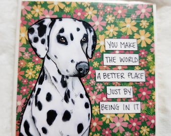 Better Place, Dalmatian dog decorative coaster tile
